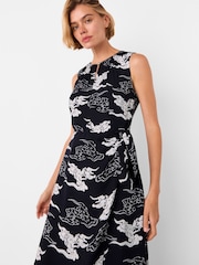 Vestido midi com amarração na cintura Whistles Cloud - Imagem 3 de 5