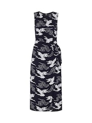 Vestido midi com amarração na cintura Whistles Cloud - Imagem 5 de 5
