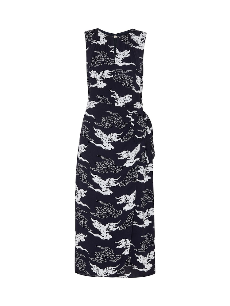 Vestido midi com amarração na cintura Whistles Cloud - Imagem 5 de 5