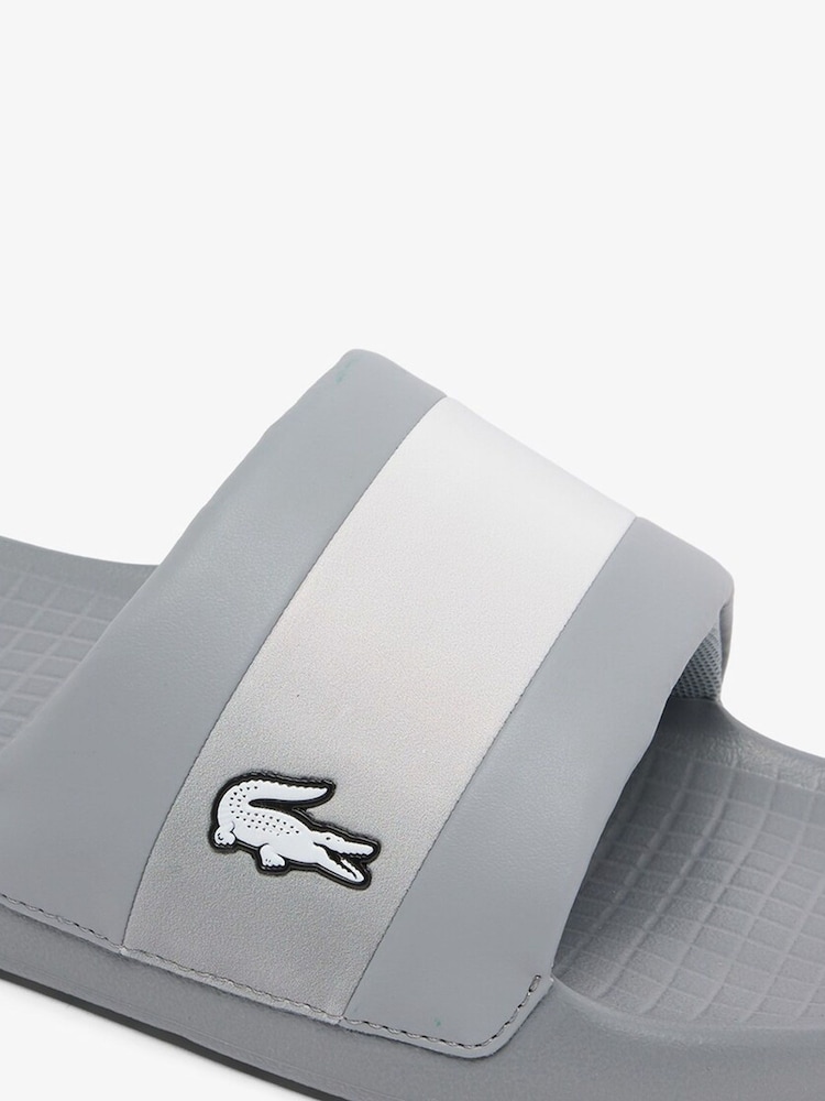 Lacoste Grey Serve Slide Hybrid Sliders - Image 2 of 2