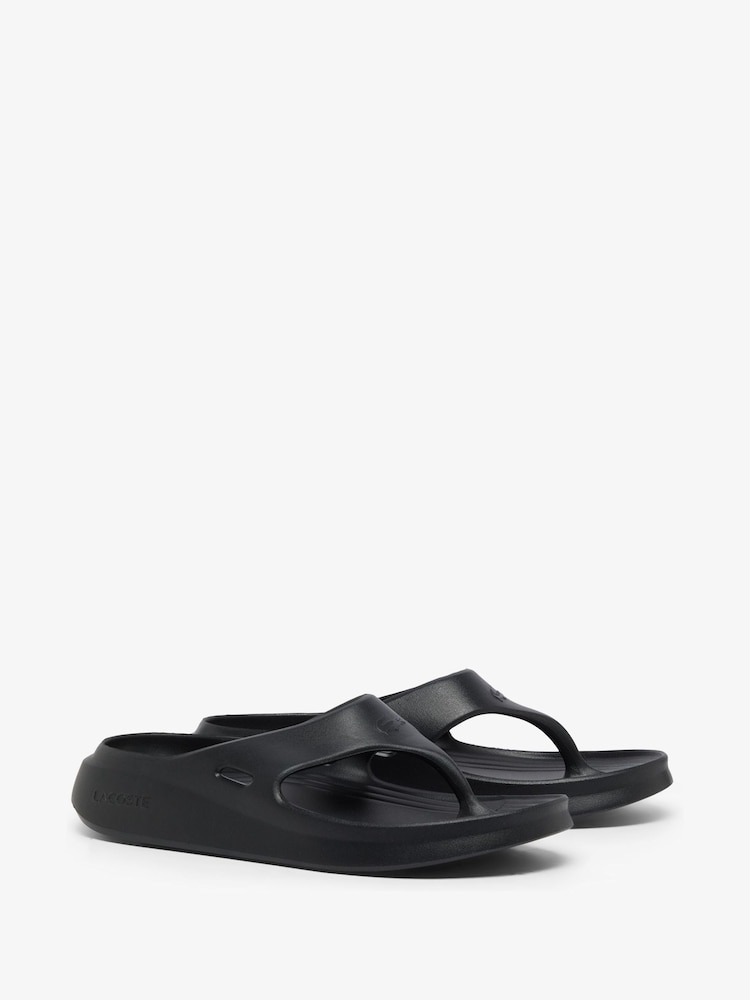 Lacoste Black Meduz Flip-Flop Sliders - Image 2 of 6