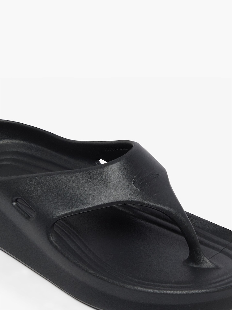 Lacoste Black Meduz Flip-Flop Sliders - Image 6 of 6