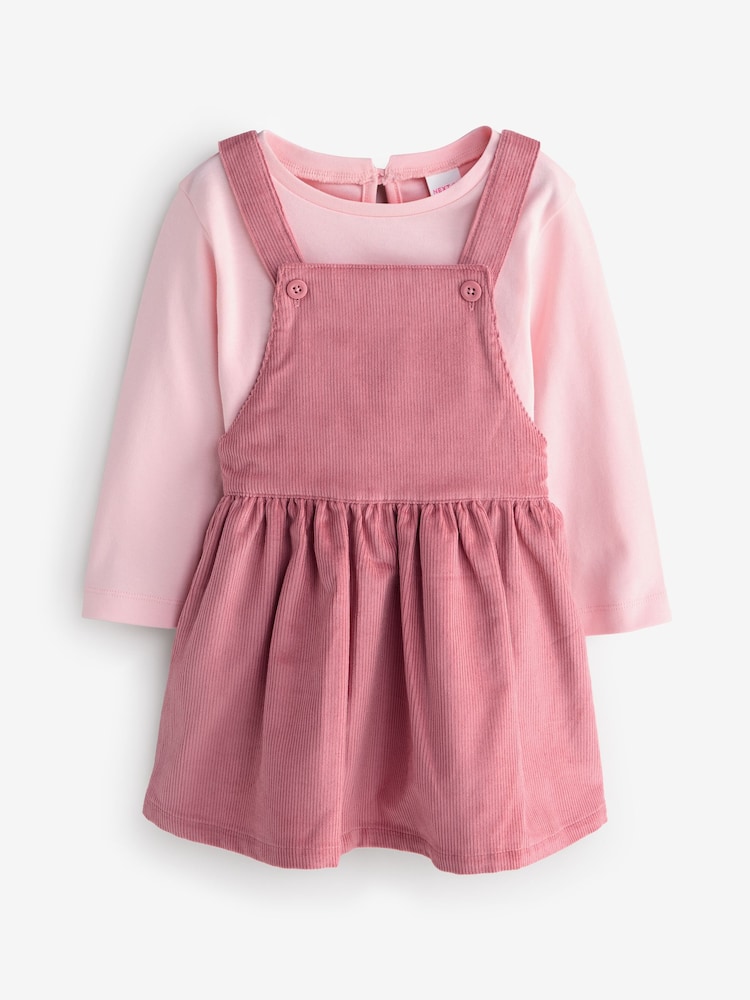 Pink Coordinated Pinafore Dress Set 2 Piece - Image 1 of 1