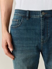 Green Tint Slim Fit Stretch Denim Shorts - Image 4 of 10