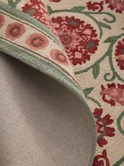 Nina Campbell Red Suzanni Floral Wool Tufted Rug - Image 4 of 5