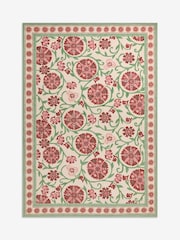 Nina Campbell Red Suzanni Floral Wool Tufted Rug - Image 5 of 5