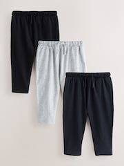 Black/ Navy Blue/ Grey Lightweight Joggers 3PK (3mths-7yrs) - Image 1 of 7