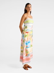 Forever New Cream Amari Contains Linen Midi Dress - Image 4 of 5