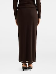 Forever New Brown Mia Mesh Maxi Skirt - Image 2 of 5