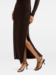 Forever New Brown Mia Mesh Maxi Skirt - Image 4 of 5