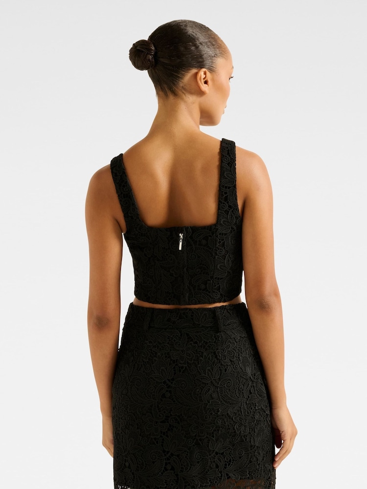 Forever New Black Lana Lace Bralette Top - Image 2 of 5 Forever New Black Lana Lace Bralette Top - Image 2 of 5