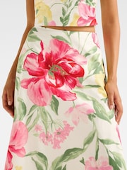 Forever New Cream Talia Printed Midi Skirt - Image 3 of 5