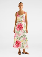 Forever New Cream Talia Printed Midi Skirt - Image 5 of 5