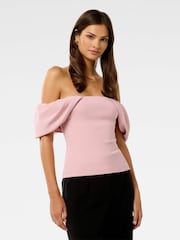 Forever New Pink Jacinta Off Shoulder Top - Image 4 of 5