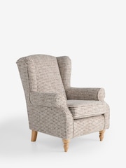 Multi Chenille Check Mink Brown Sherlock Highback Armchair - Image 7 of 11