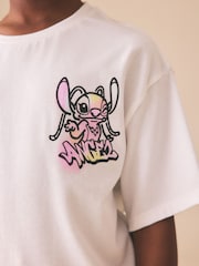 White Angel Lilo & Stitch Oversized Graphic T-Shirt (3-16yrs) - Image 3 of 4
