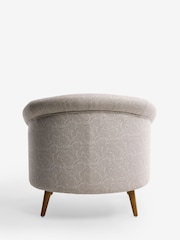 Relaxed Linen Look Woodblock Natural Digby Accent Chair - Image 8 of 9