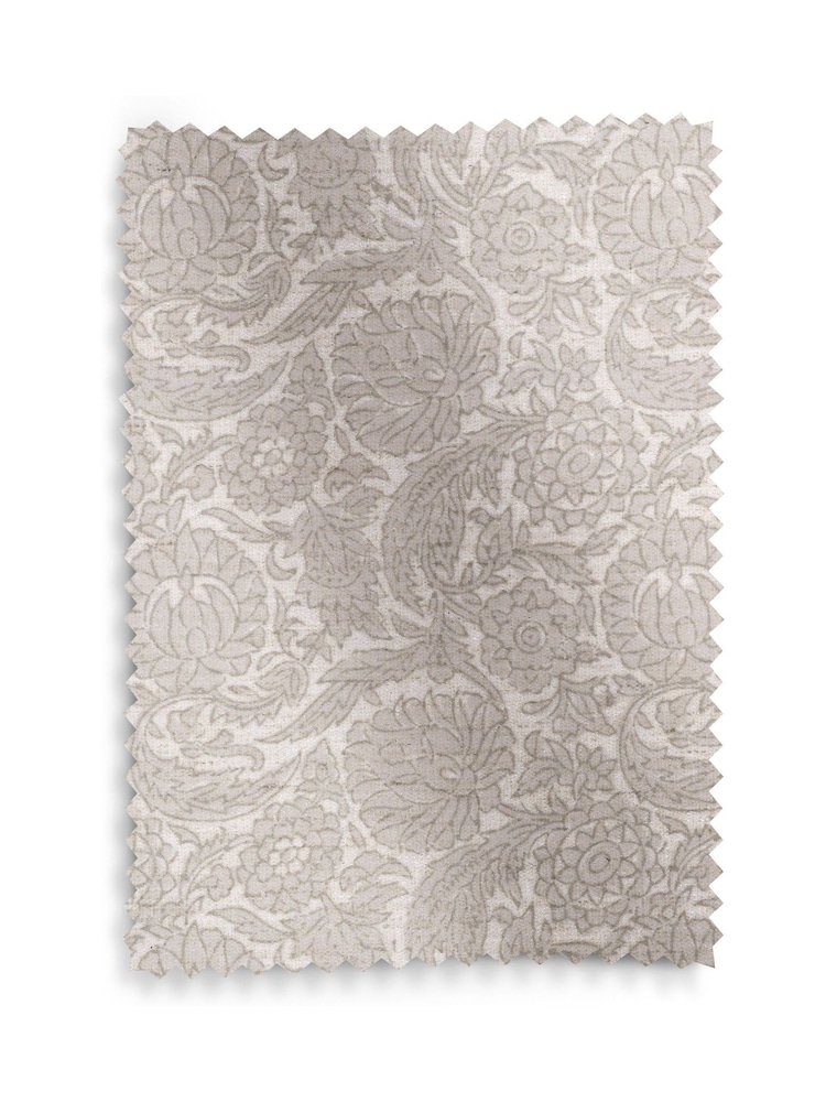 Relaxed Linen Look Woodblock Natural Digby Accent Chair - Image 9 of 9