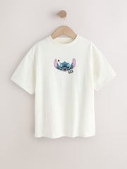 Ecru Lilo & Stitch Oversized Graphic T-Shirt (3-16yrs) - Image 5 of 9