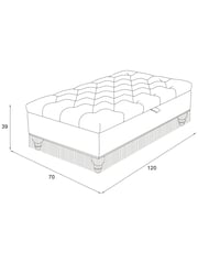 Opulent Velvet Tropical Print with Tassels Albury Large Footstool - Image 3 of 10