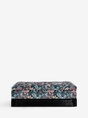 Opulent Velvet Tropical Print with Tassels Albury Large Footstool - Image 6 of 10