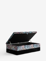 Opulent Velvet Tropical Print with Tassels Albury Large Footstool - Image 7 of 10