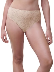 Chantelle One Size Soft Stretch Seamless High Leg Nude Knickers - Image 1 of 4