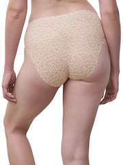 Chantelle One Size Soft Stretch Seamless High Leg Nude Knickers - Image 2 of 4
