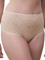 Chantelle One Size Soft Stretch Seamless High Waisted Nude Knickers - Image 3 of 4