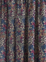 Dreams & Drapes Navy Bessie Lined Pair Of Pencil Pleat Curtains - Image 4 of 4