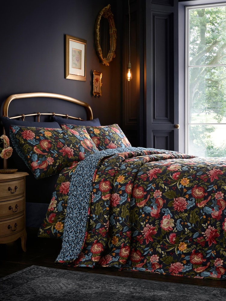 Dreams & Drapes Navy Bejewelled Quilted Bedspread - Image 1 of 3