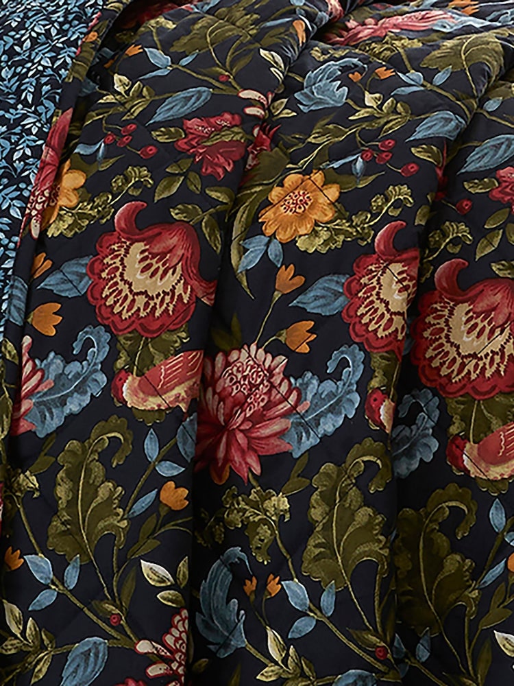 Dreams & Drapes Navy Bejewelled Quilted Bedspread - Image 3 of 3