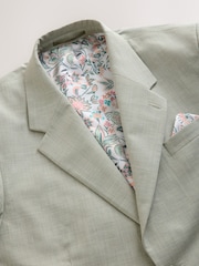 жашыл - Slim Fit Motionflex Textured Suit Jacket - 7ичинен 3 сүрөт