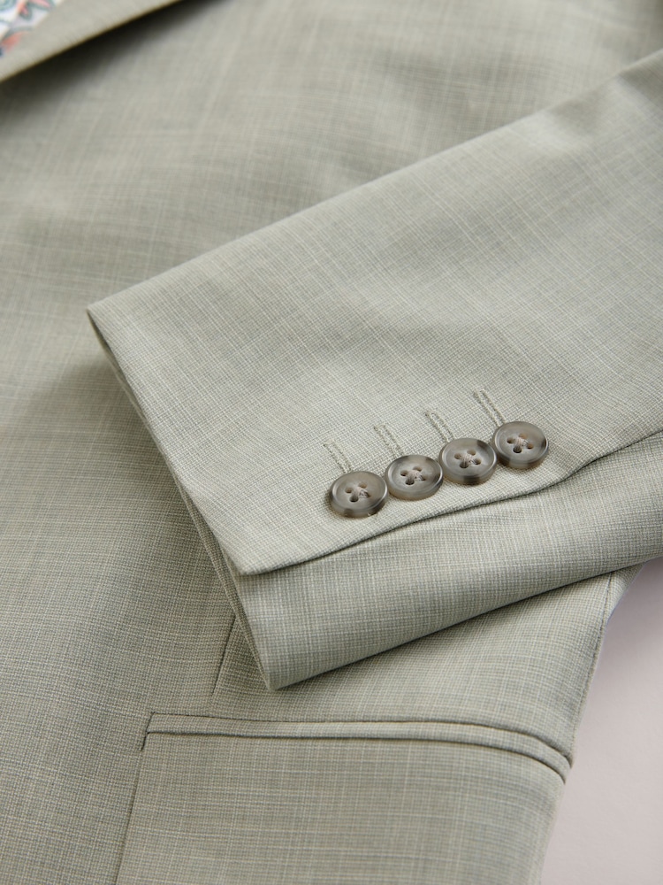 жашыл - Slim Fit Motionflex Textured Suit Jacket - 7ичинен 7 сүрөт