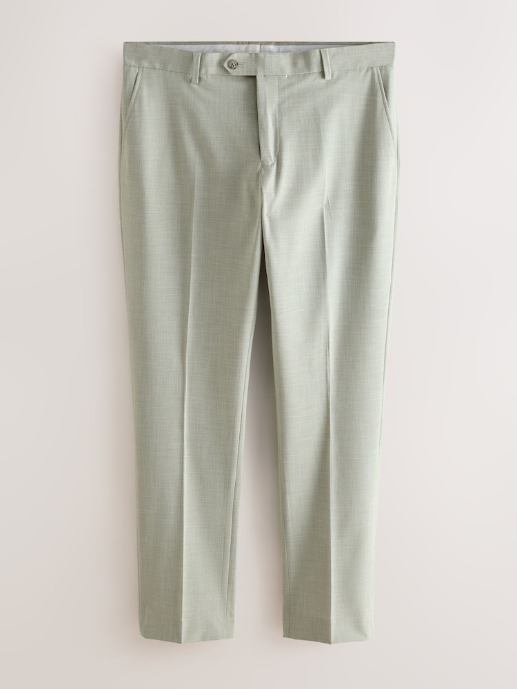 жашыл - Slim Fit Motionflex Textured Suit Trousers - 6ичинен 1 сүрөт