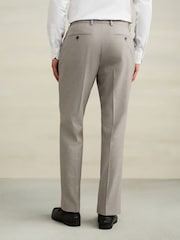 Neutral Regular Fit Motionflex Puppytooth Texture Suit Trousers - Image 3 of 11