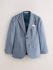 Blue Regular Fit Motionflex Puppytooth Texture Suit Jacket - Image 4 of 10