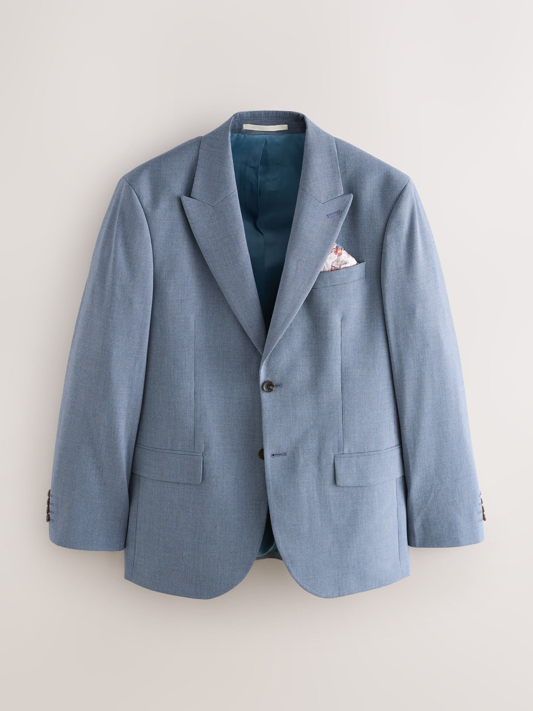 Buy Blue Regular Fit Motionflex Puppytooth Texture Suit Jacket Buy Blue Regular Fit Motionflex Puppytooth Texture Suit Jacket