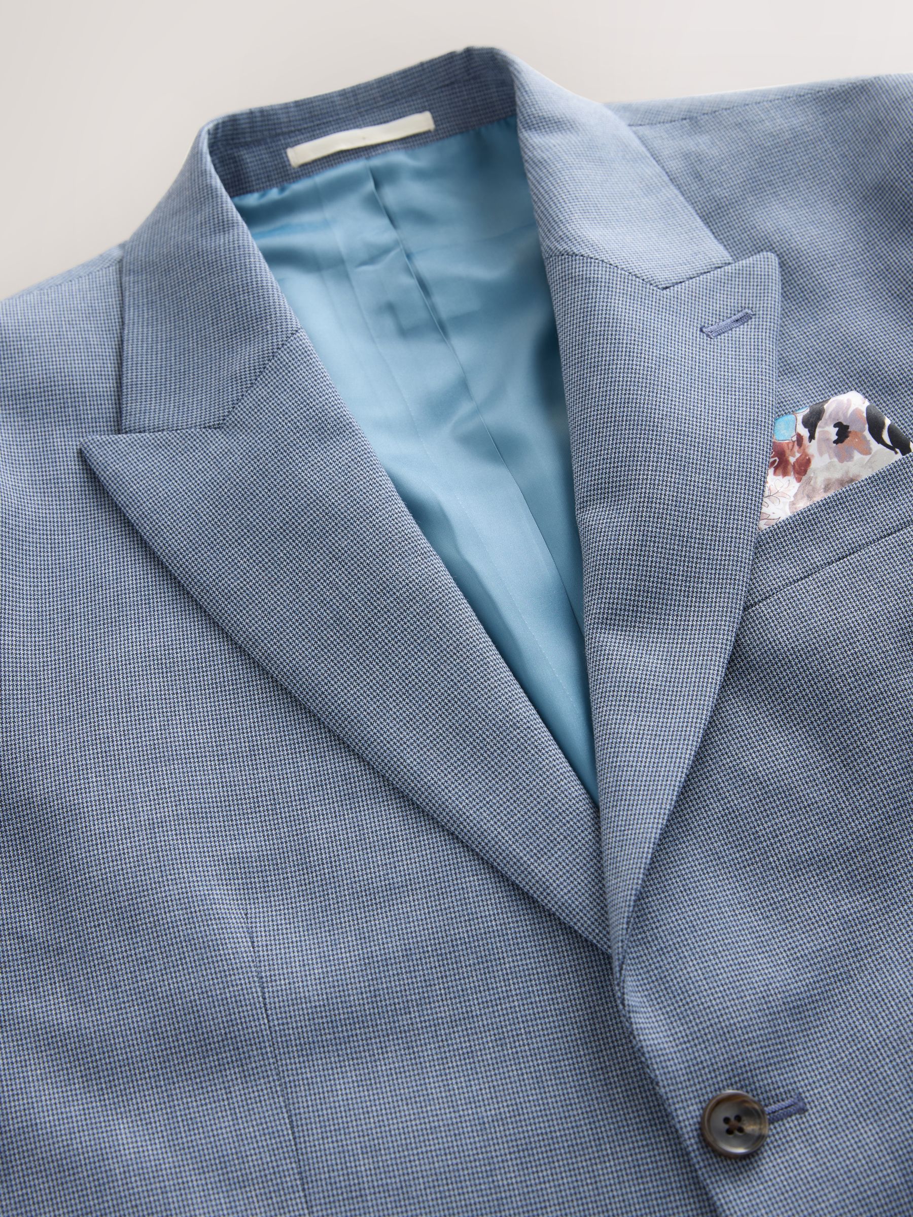 Buy Blue Regular Fit Motionflex Puppytooth Texture Suit Jacket