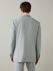 Grey Regular Fit Motionflex Puppytooth Texture Suit Jacket - Image 3 of 10