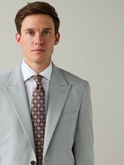 Grey Regular Fit Motionflex Puppytooth Texture Suit Jacket - Image 4 of 10
