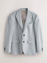 Grey Regular Fit Motionflex Puppytooth Texture Suit Jacket - Image 5 of 10