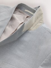 Grey Regular Fit Motionflex Puppytooth Texture Suit Jacket - Image 8 of 10