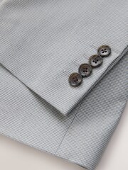 Grey Regular Fit Motionflex Puppytooth Texture Suit Jacket - Image 9 of 10