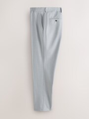 Gris - Pantalones de traje de corte estándar con diseño de pata de gallo texturizado Motionflex - Imagen 6 de 9
