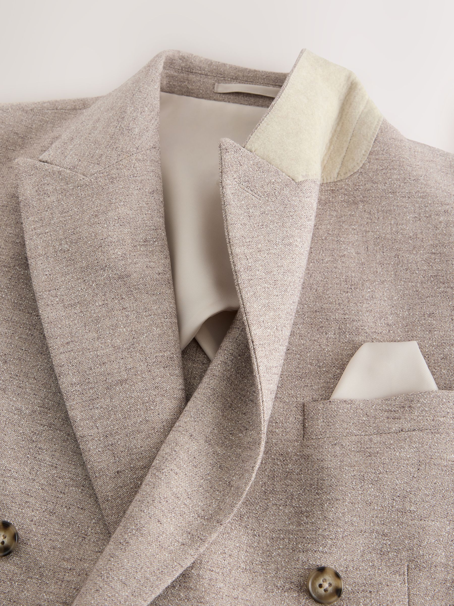 ジャケット・アウター HEAVY LINEN DOUBLE JACKET BEIGE Buy Neutral N.Premium Tailored Fit Linen Blend Double Breasted