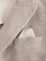 Neutral Textured Double Breasted Suit Jacket - Image 12 of 13