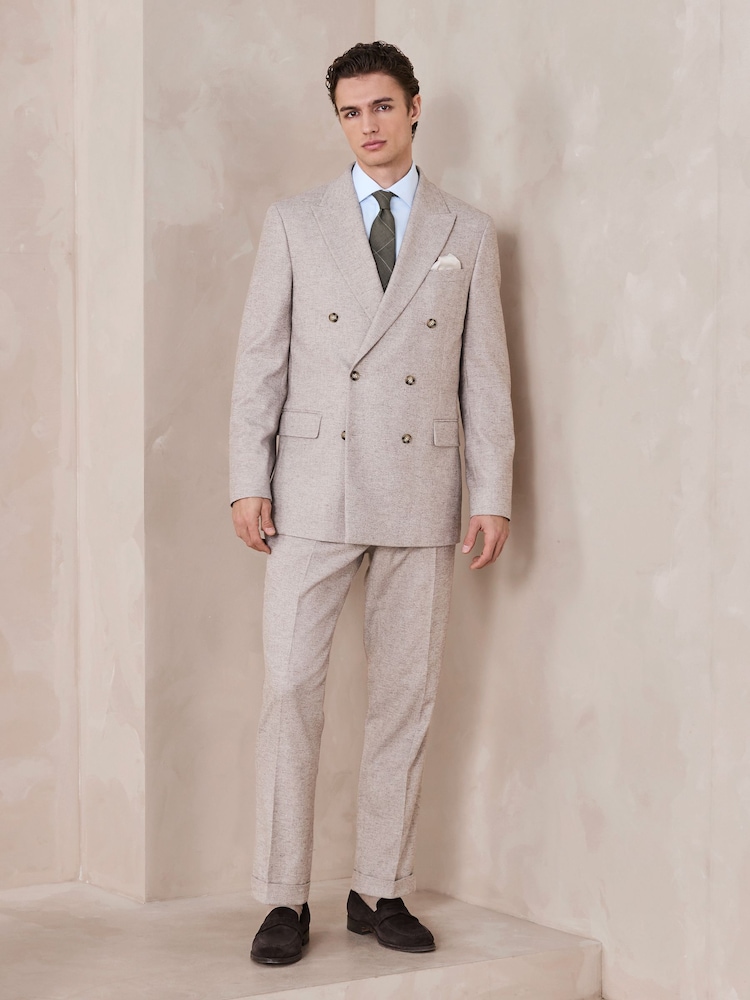 Neutral Tailored Fit Textured Suit Jacket - Image 2 of 10