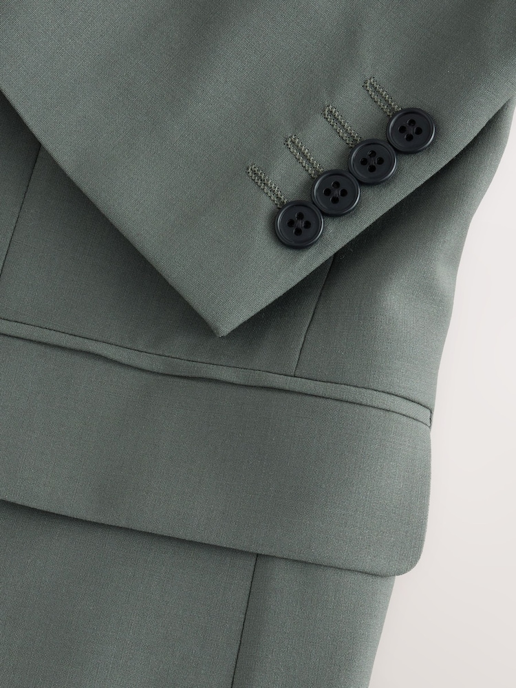 Green Loose Fit N.Premium Wool Blend Suit Jacket - Image 10 of 10