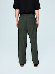 Green Loose Fit Wool Blend Suit Trousers - Image 3 of 4